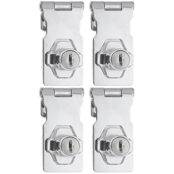 WORGEOUS 4-Pack Metal Cabinet Locks for Household Use, Showcase for Cabinets and Drawers