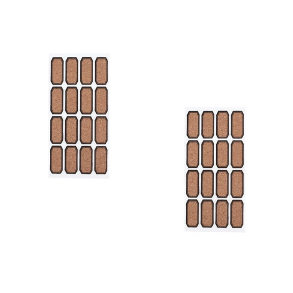 WORGEOUS 4 pcs Kraft Stickers Labels Blank Adhesive Gift Labels Paper Name Tags for Christmas Jar Glass Bottle