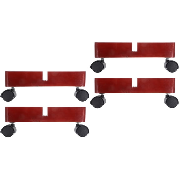 WORGEOUS 4 pcs  Partition Base Support Legs Room Divider Feet Room Divider Partition Wooden Stand with Wheels