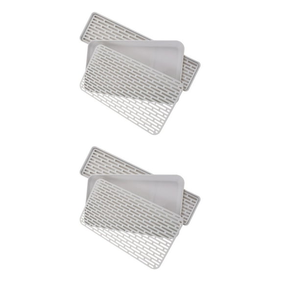 WORGEOUS 4 pcs  Practical Draining Plate Home Draining Trays Simple Tableware Drain Tray