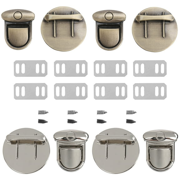 WORGEOUS 40 PCS Metal Tuck Lock Push Lock Closure Catch Clasp Buckle Fasteners for DIY Leather Craft Bag Case Handbag Purse Briefcase