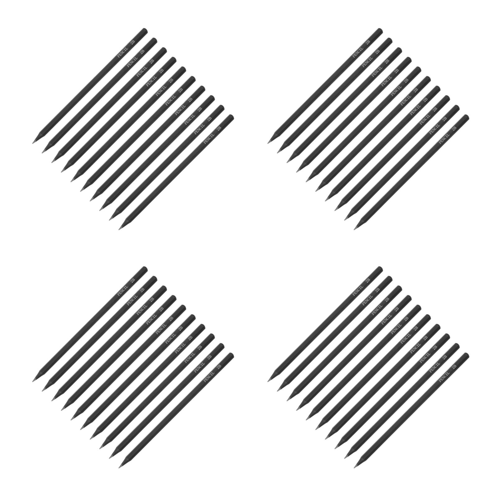 WORGEOUS 40 Pcs Hexagonal Black Rod 2B Sketching Pencils Ideal for ...