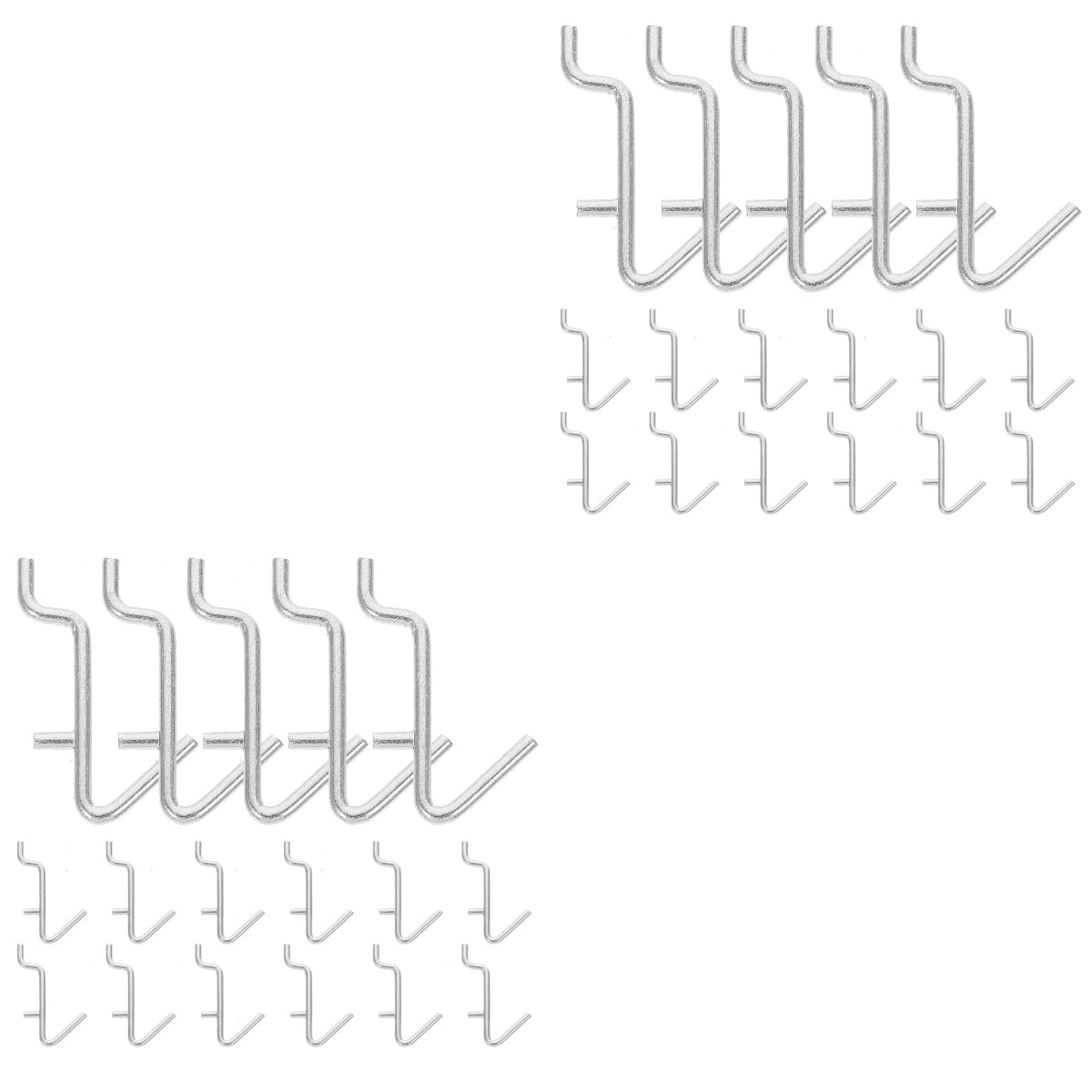 WORGEOUS 40-Piece Metal Pegboard Hook Set for Organizing Keys, Tools, Small Items, Utility Storage & Display Solutions