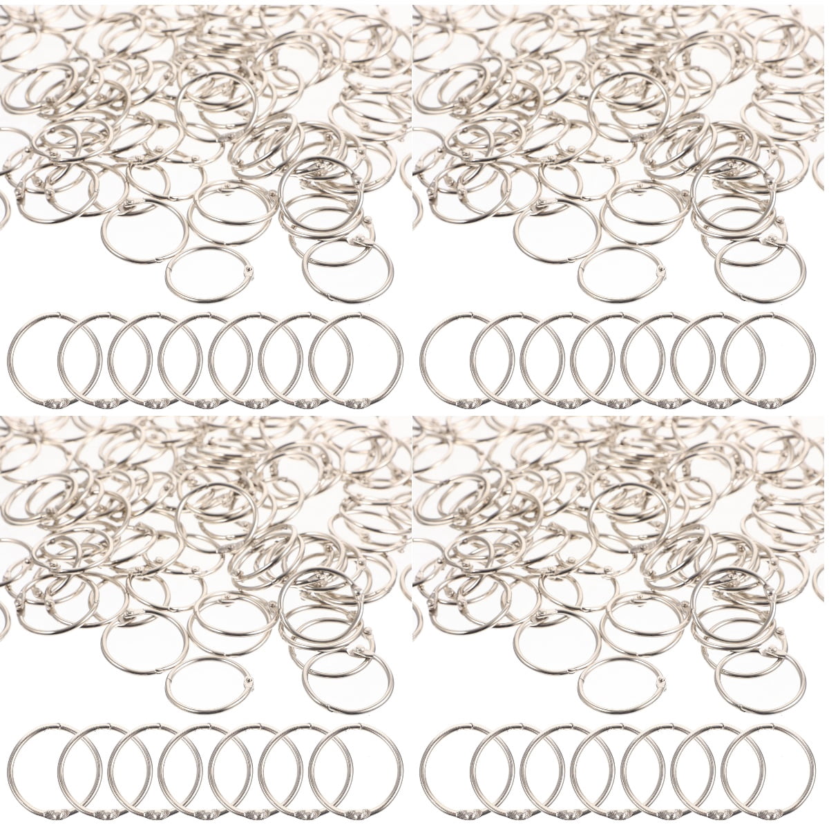 WORGEOUS 400 Pcs Daily Use Binder Rings Reusable Key Rings Wear-resistant Paper Rings Keys Supply