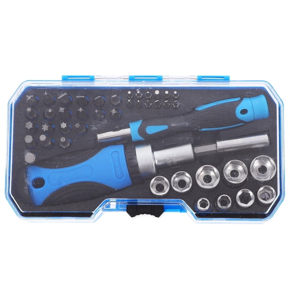 WORGEOUS Drill Bits Ratcheting Screwdriver Set Multi 44pcs for Bike Electronics Maintenance