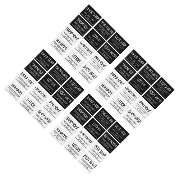 WORGEOUS 48 PCS Bathroom Labels Beauty Organization Labels Waterproof Refillable Bottle Stickers Label Decals for Skin Care Product Sub Bottling Dispenser