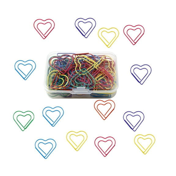 WORGEOUS 48 Pcs Bulldog Clips Cable Love Paper Paperclip DIY Reports Organization with