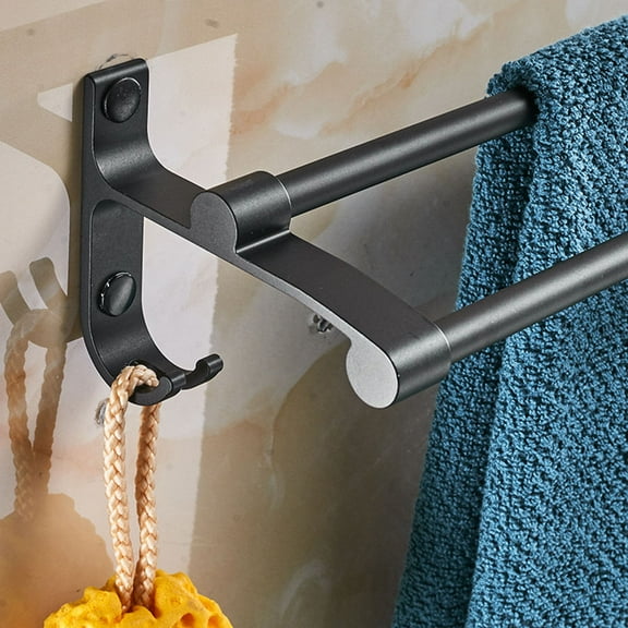 GETAJGHSD Bathroom Towel Holder Wall Mount Black 1Pcs 19*3.7*4.9in