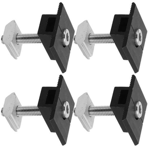 WORGEOUS 4Pcs Aluminum Solar Mid Clamp Adjustable Mid Clamp Solar Panel Mounting Roof Mount Brackets for Metal Roof Sheet Roof
