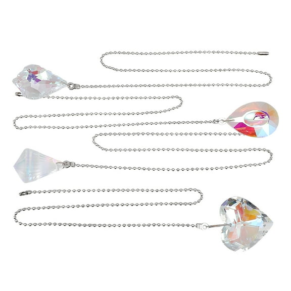 WORGEOUS 4Pcs Ceiling Fan Crystal Pull Chain Extension Ceiling Fan Pull Chain Extender