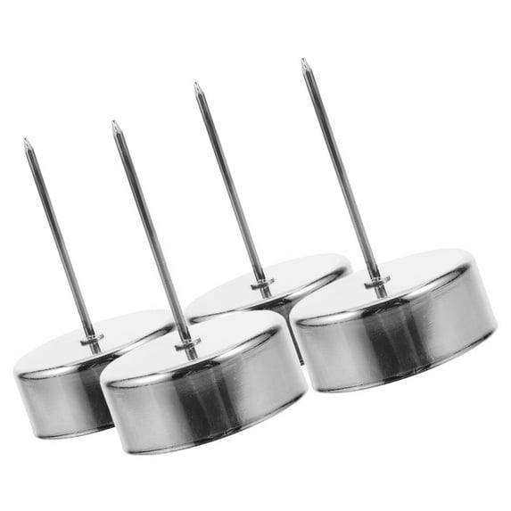WORGEOUS 4Pcs Desk Receipt Holder Spike Metal Candle Spike Holder Candle Holder Plate with Spike Candle Spike Holders for Restaurant
