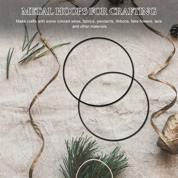 WORGEOUS 4-Pack Metal Floral Hoops for Wreath Making, Macrame Frames for Wedding, Home Decor, and Craft Projects