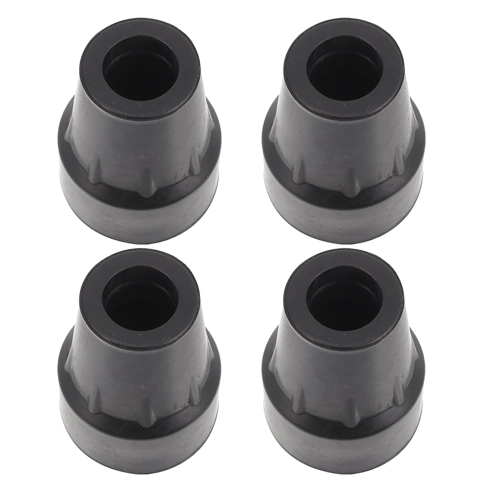 WORGEOUS 4pcs Anti-Skid Rubber Cane Tips 19mm Wear-Resistant Walking Stick Foot Covers Easy Installation for Metal and Wooden Canes