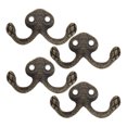 thumbnail image 1 of WORGEOUS 4pcs Bathroom Wall Hooks Alloy Wall Mounted Hooks Dual-hooks Wall Mounting Hanger Purse Hooks Jacket Hooks Entryway Storage Hooks Wall Mount Hooks, 1 of 8