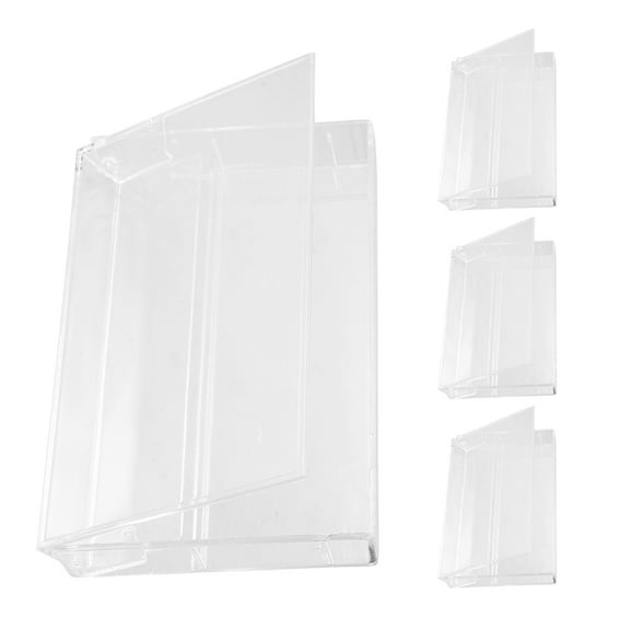 WORGEOUS Set of 4 Transparent Plastic Cassette Tape Storage Boxes for Audio Tape Protection, Ideal for Home Collectors, DJs, and DIY Projects