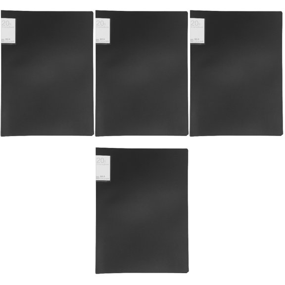 WORGEOUS 4pcs Display Folder File Folder Plastic Useful Folder Practical File Organizer Portable File Container
