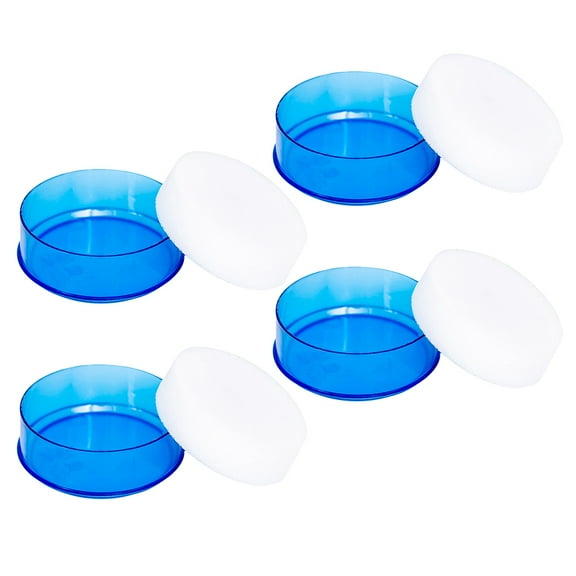 WORGEOUS 4pcs Finger Moistener For Counting Money Plastic Round Sponge Cup For Cash Handling Moistener Fingertip For Bank Supplies Quick Sort Finger Moistener For Office