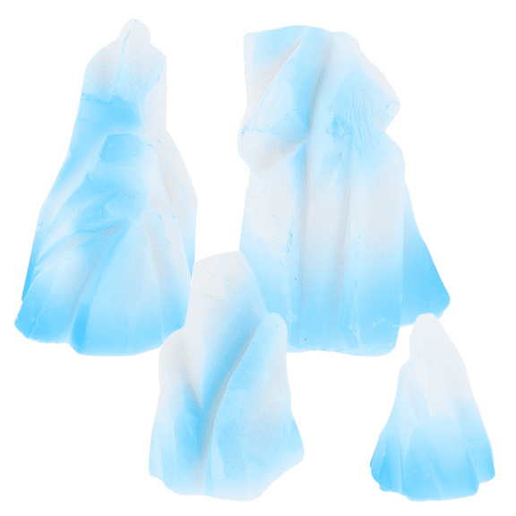 WORGEOUS 4pcs Mini Floeberg Model Miniature Floeberg Ornament Tiny Floeberg Statue For Micro Landscape Iceberg Decorations Tiny Iceberg Figurines