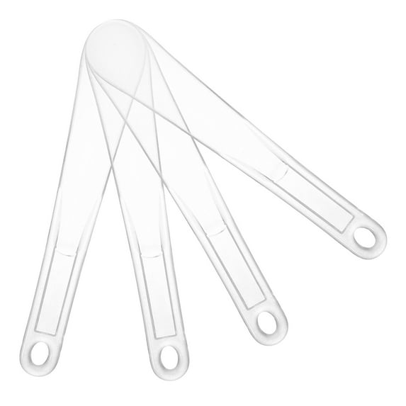 WEUVEB Set of 4 Transparent Plastic Shoe Horns for Easy Wearing of Sneakers, Dress Shoes, and More