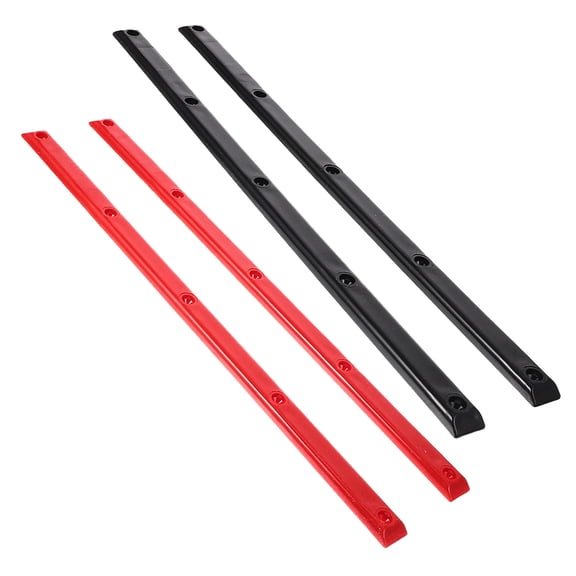 WORGEOUS 4pcs Professional Skateboard Rails Anti-Collision Strips Sturdy Plastic Skateboard Replacement Parts Skateboard Frame Plastic Skateboard Rail
