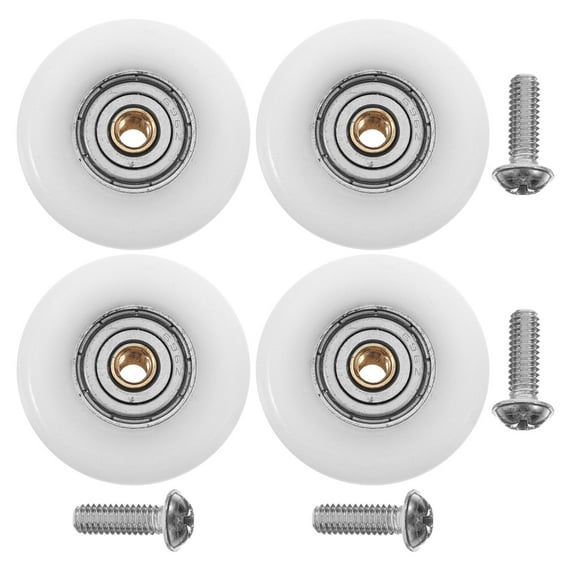 WORGEOUS 4pcs Shower Door Wheels Replacement Sliding Pocket Door Wheels Shower Door Roller Sliding Door Roller Sliding Door Pulley Shower Doors Rollers