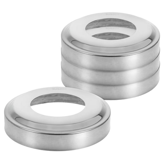 WORGEOUS 4pcs Stainless Steel Pool Ladder Handrail Cover for Inground Pool Steps and Handrail Tubing Guardrail Base Plate Replacement 1.9-Inch