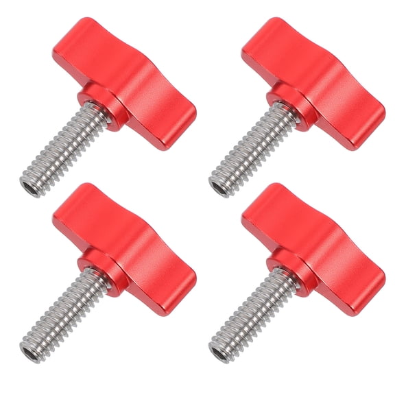 WORGEOUS 4pcs Thumb Screws Handle Screws Threaded Knob T Shaped Handle Clamping Screw Knob for Camera Rigs Tightening Thread 1/4x20.4