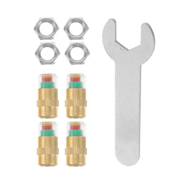 HINTRMENT 4Pcs Auto Tire Pressure Monitoring Valve Caps Assorted Color for Car Wheels