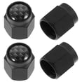 thumbnail image 1 of GETAJGHSD 4Pcs Copper Car Tire Valve Caps Black Stem Covers Universal Fit Decorative Protective Caps, 1 of 8