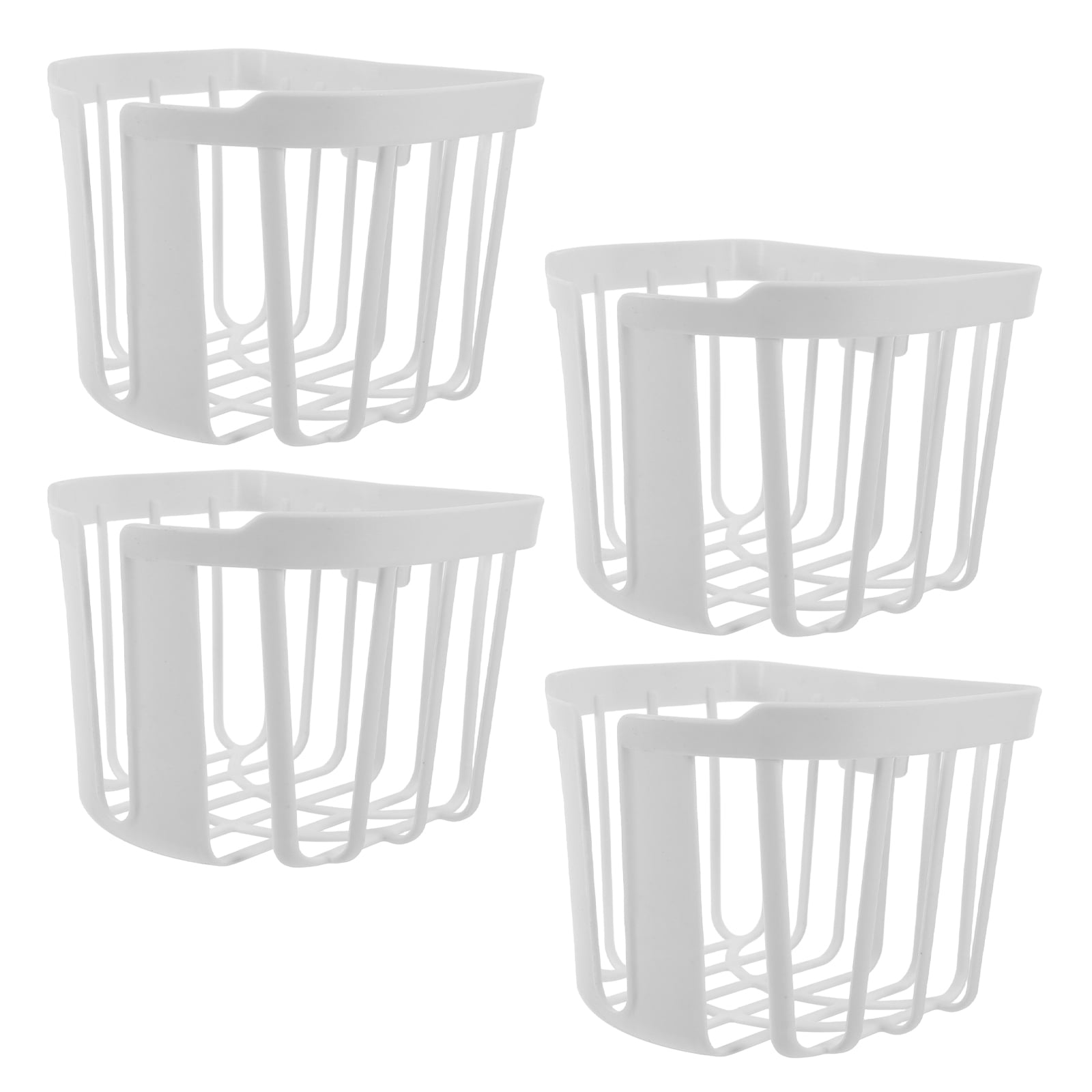 HINTRMENT 4pcs Outdoor Balcony Orchid Pot Container White Plastic Rustic Design Easy Maintenance