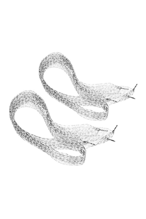WORGEOUS 4pcs Wide Leopard Print Shoelaces Soft Polyester Ribbon Laces Flat Shoestrings For Sneakers Casual Shoes