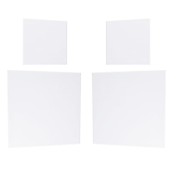 WORGEOUS 4pcs Wooden Painting Canvas Cotton Square Stretched Canvas Frame for Painting