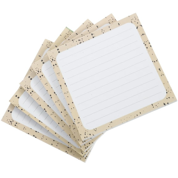 WORGEOUS 5 Books Index Cards Blank Notebook Office 9.00X9.00X0.80CM Yellow