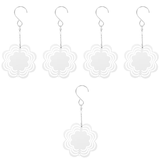 WORGEOUS 5-Pack Small Wind Turbine Chimes with Heat Transfer Printing for DIY Projects