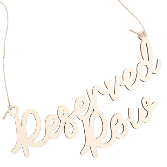 GETAJGHSD 5Pcs Rustic Wooden Hanging Reserved Signs Beige Chair Pendant for Party Seating