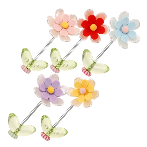 GETAJGHSD 5Pcs Dashboard Decor Plastic Mini Flower Craft Daisy Shape Multi