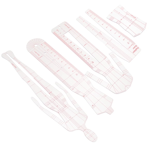 WORGEOUS 5 Pcs Foldable Ruler Fabric Weights for Pattern Cutting Patchwork