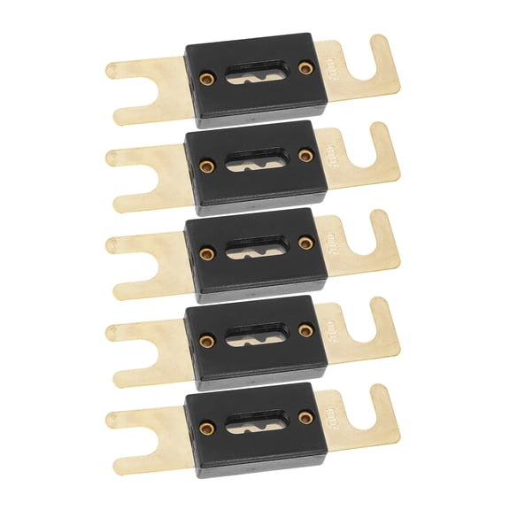Black Zinc Alloy ANL Fuse Inline Gold Plated for Car Audio Video System 100A 5 Pieces