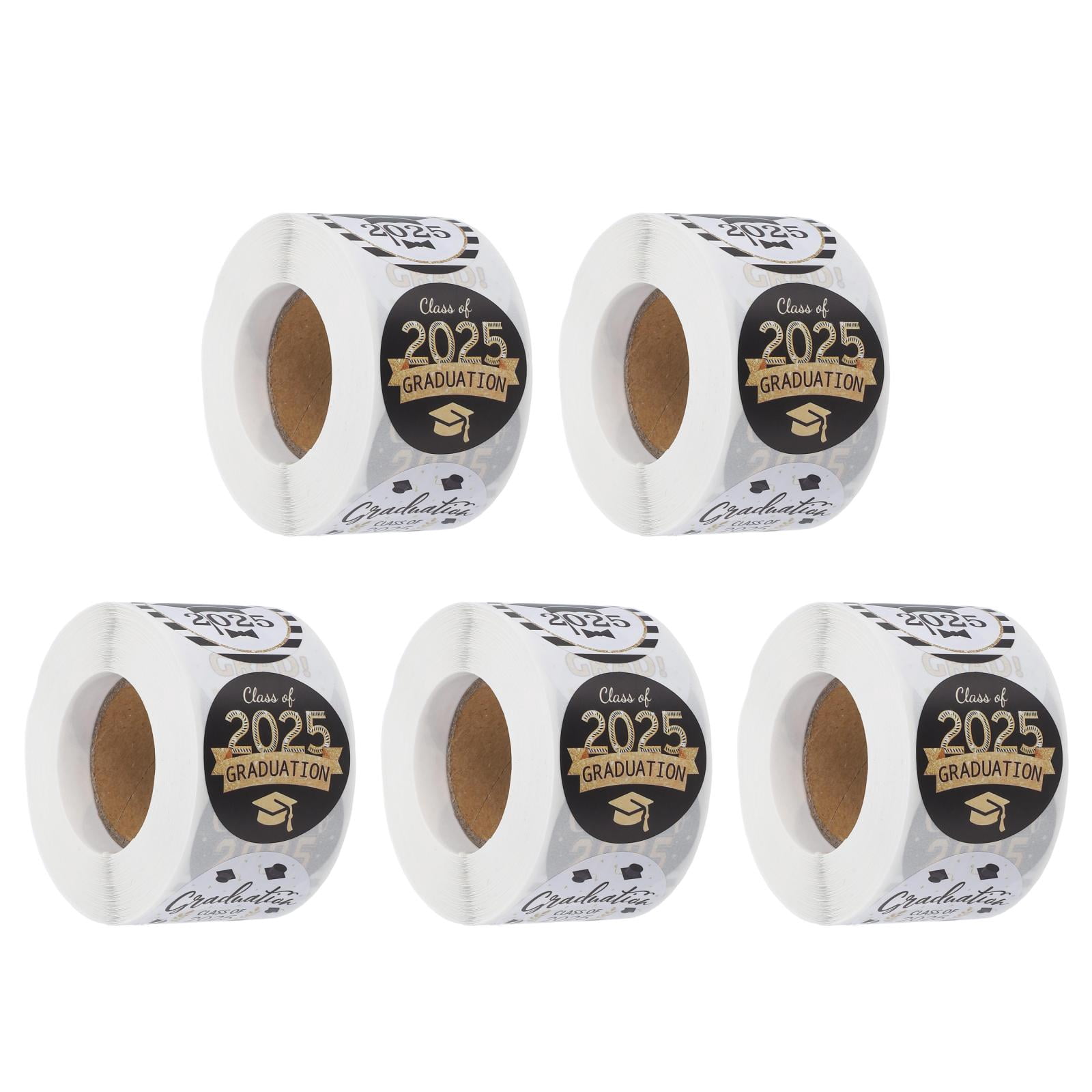 WORGEOUS 5 Rolls Graduation Stickers Class Of 2025 Stickers Self ...