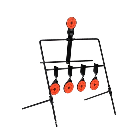 BESTYASH Automatic Reset Metal Targets, Black, for Hunting, Ground Insertion Design