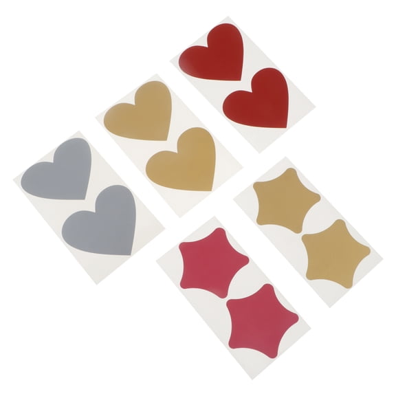 WORGEOUS 50 PCS Colored Labels Colorful Scratch Tickets Golden Stickers