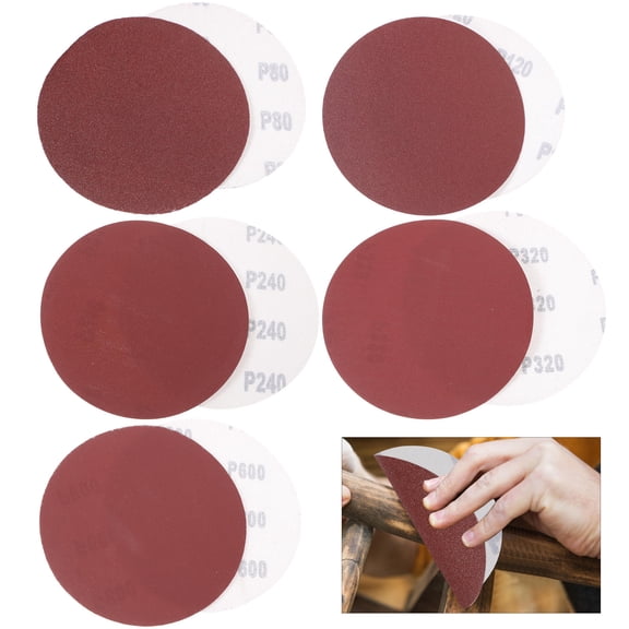 WORGEOUS 50 Pcs Angle Disc Concrete Sandpaper Adhesive Backed Coffee