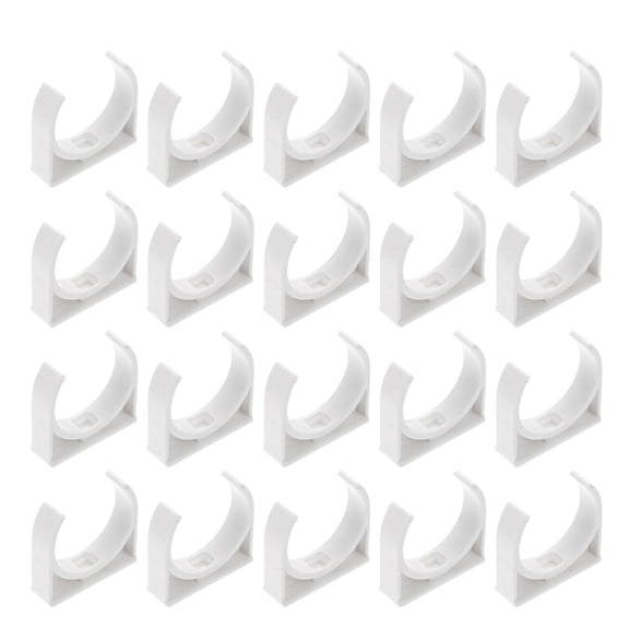 WORGEOUS 50 Pcs Automobile Pressure Pipe Clamp Pipe Fixing 4X4cm White