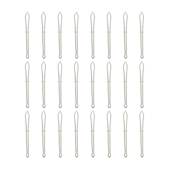 WORGEOUS 50 Pcs Clamps Elastic Clip Elastic Band Clip 8.2X0.7cm Silver