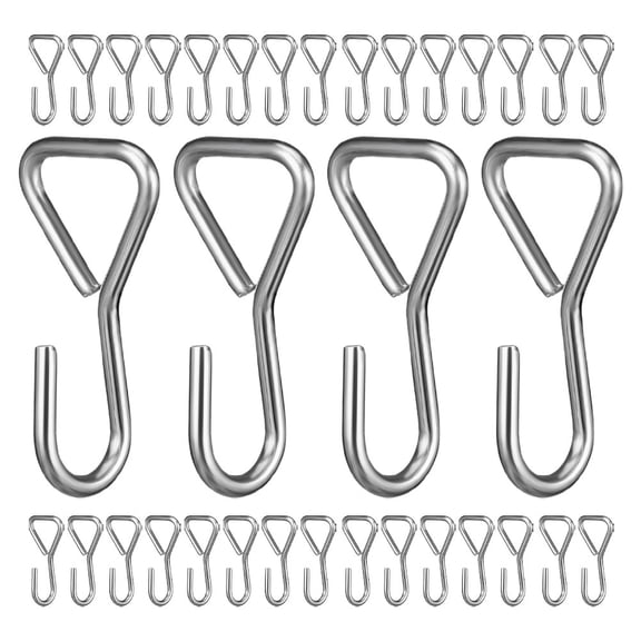 WORGEOUS 50 Pcs Seat Car Covers Hooks for Hanging Wire Drywall Motor Silver