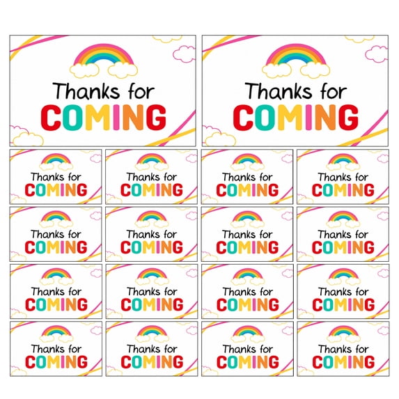 WORGEOUS 50 Pcs Thanks For Coming Cards Thank You Notecards Small Business Cards Blank Greeting Cards For Presents Parties Weddings And Any Occasion