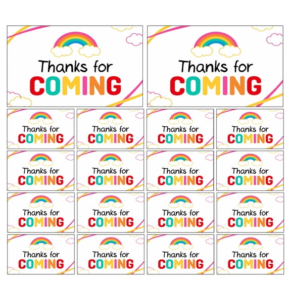 WORGEOUS 50 Pcs Thanks For Coming Cards Thank You Notecards Small Business Cards Blank Greeting Cards For Presents Parties Weddings And Any Occasion