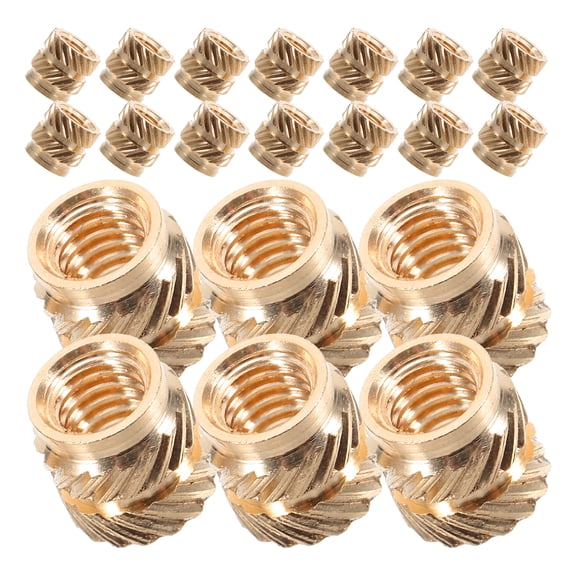 Mobutofu 50Pcs Durable Brass Threaded Inserts Heat Set Embedment Nuts for Injection Molding