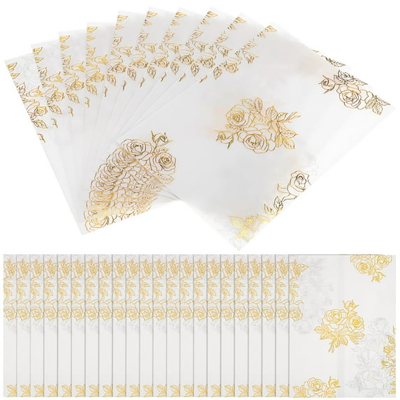 WORGEOUS 50 Pcs Your Invites Transparent Invitation Letter Work Bride 18.20X13.00X0.10CM