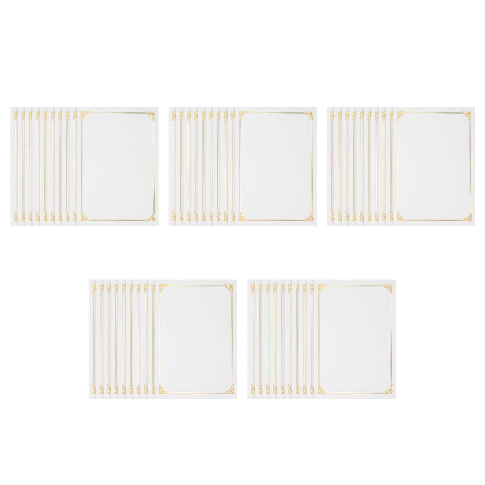 WORGEOUS 50 pcs Blank Diploma Paper A4 Blank Certificate Paper Award